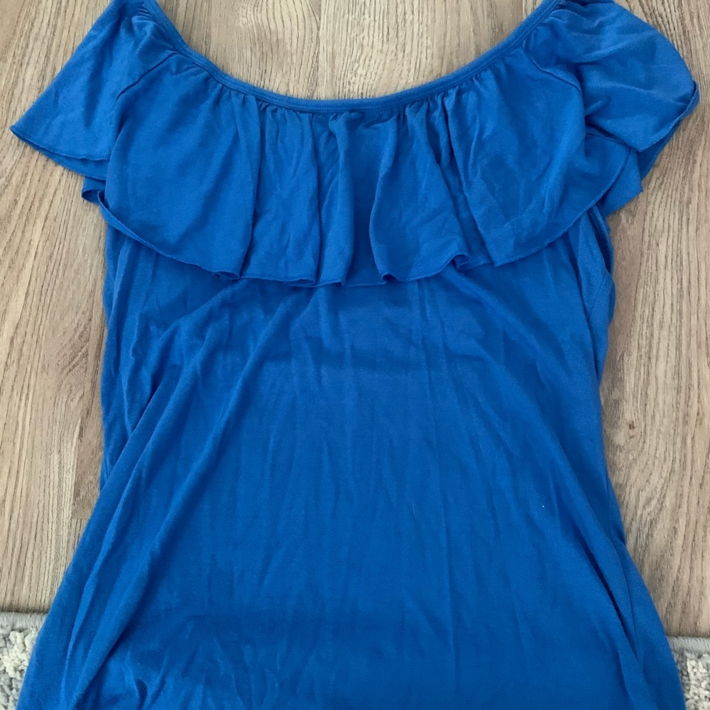 Blue Off Shoulder Top